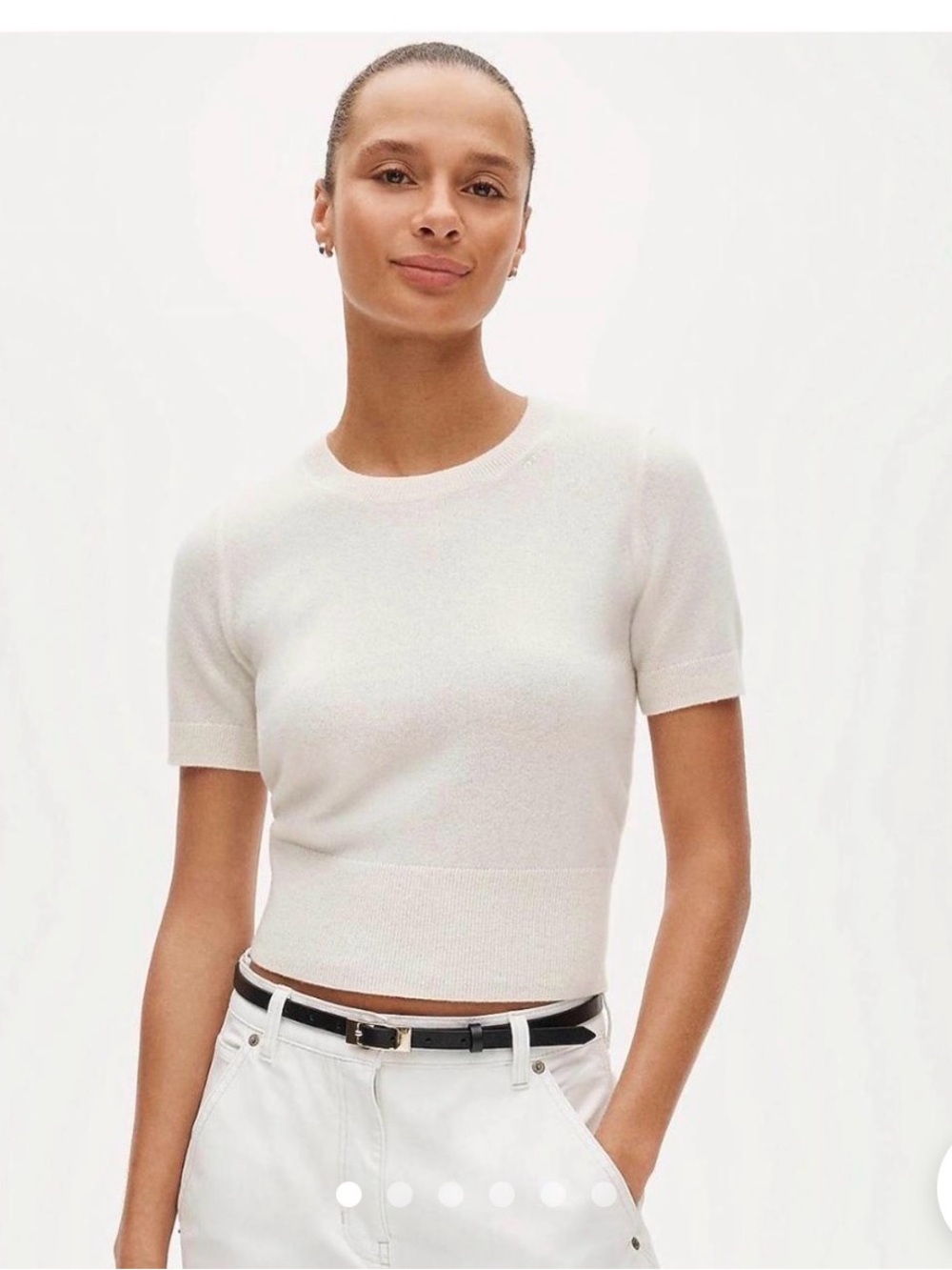 Jcrew cropped cashmere sweater in BLACK